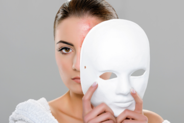 Authenticity The Key To Meaningful Relationships - Woman's face half hidden behind a mask